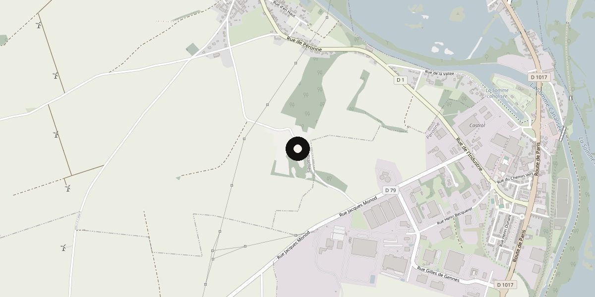 Plan de situation du Château de la Maisonnette à Biaches